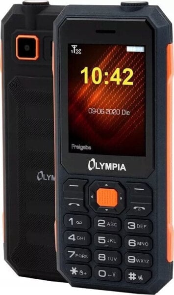 Telefon komórkowy Olympia Olympia Active Outdoor 6,1 cm (2.4") 112 g Czarny, Pomarańczowy Telefon dla początkujących