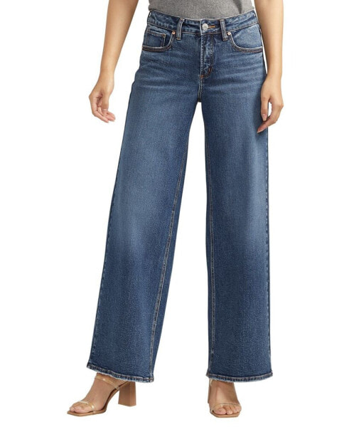 Джинсы широкие средней посадки женские Silver Jeans Co. suki