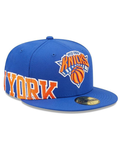 Men's Blue New York Knicks Side Split 59FIFTY Fitted Hat