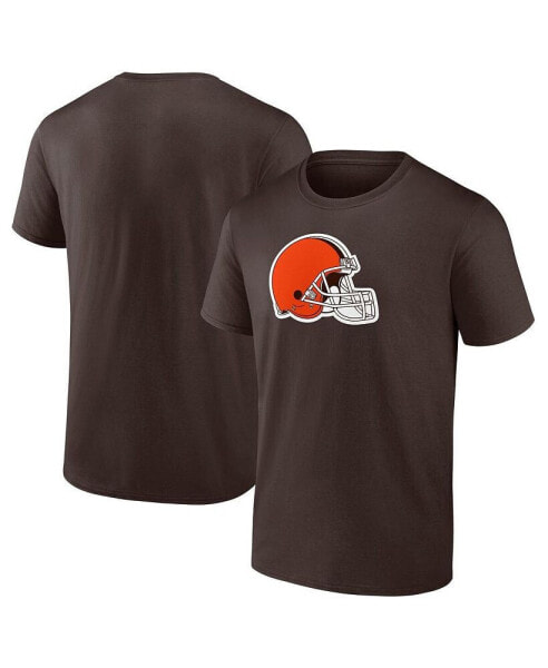 Men's Brown Cleveland Browns Evergreen Primary Logo T-Shirt