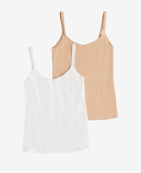 Women's Cotton Camisole, Pack of 2 1427P2