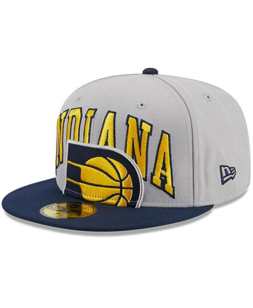 Men's Gray, Navy Indiana Pacers Tip-Off Two-Tone 59FIFTY Fitted Hat