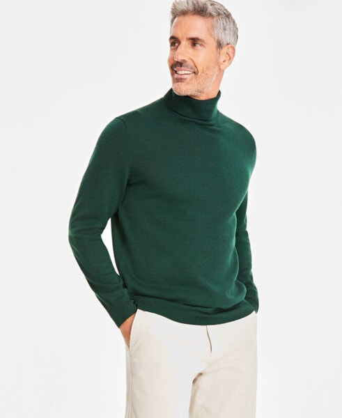 Men's Merino Wool Blend Turtleneck Sweater, Created for Macy's