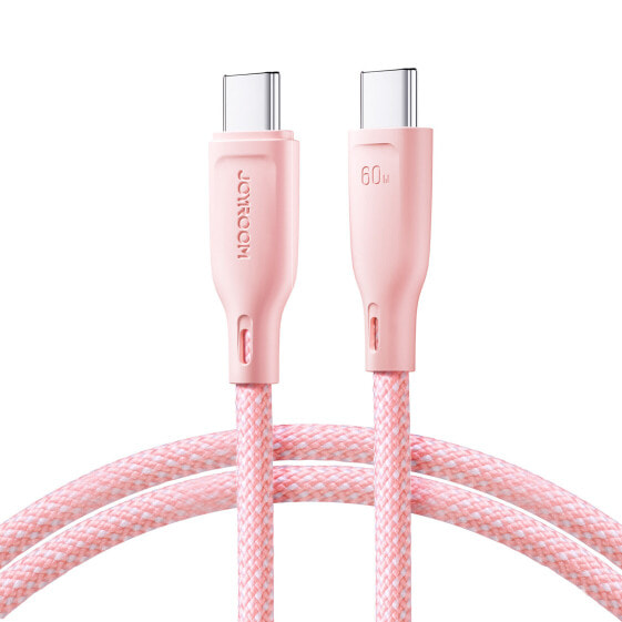 Шнур USB-C 60W быстрая передача данных серия Multi-Color 1м розовый