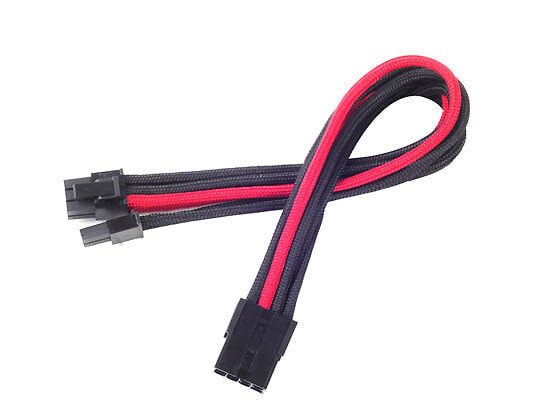 SilverStone SST-PP07-PCIBR - 0.25 m - PCI-E (6+2 pin) - Female - Black - Red