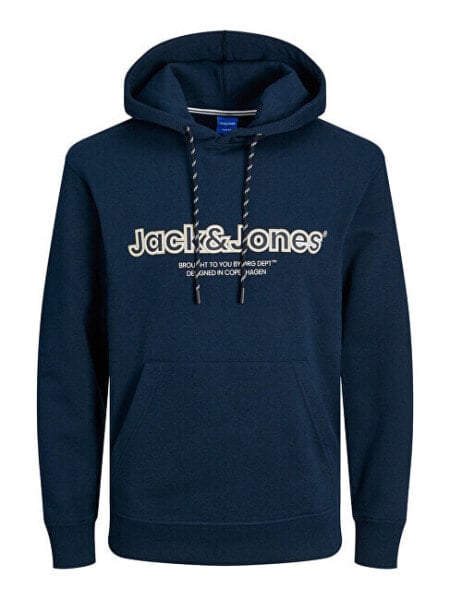 Спортивное худи Jack & Jones JORLAKEWOOD Relaxed Fit в небесно-синем цвету