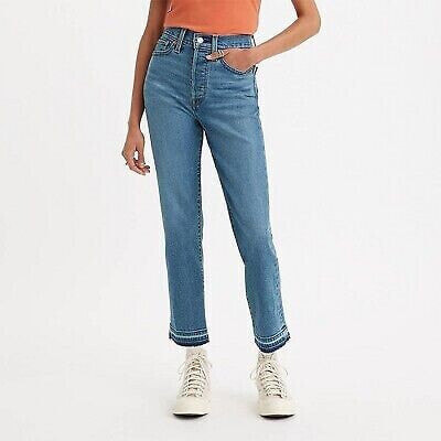 Levi's Women's High-Rise Wedgie Straight Cropped Jeans - Turned On Me 25