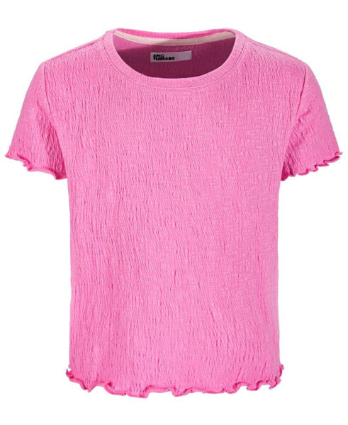 Big Girls Solid-Color Textured T-Shirt, Created for Macy's