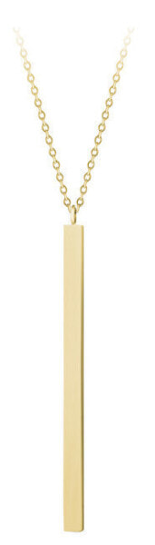 Long gold plated necklace with pendant