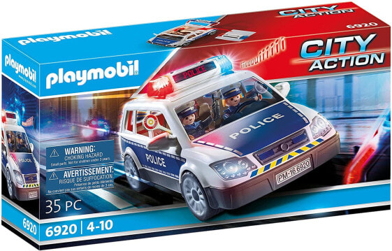 PLAYMOBIL City Action 6920 Polizeiauto mit Licht und Sound, ab 4 Jahren