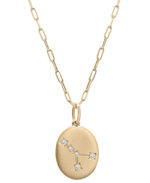 Diamond Cancer Constellation 18" Pendant Necklace (1/20 ct. tw) in 10k Yellow Gold, Created for Macy's