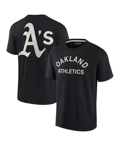 Men's and Women's Black Oakland Athletics Super Soft Short Sleeve T-shirt