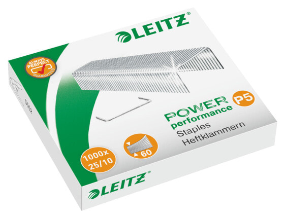 Esselte Leitz Power Performance P5 - Staples pack - 1 cm - 1000 staples - 60 pages - 25/10 - Steel