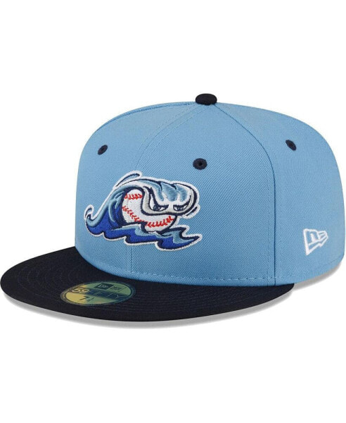 Men's Light Blue West Michigan Whitecaps Authentic Collection Alternate Logo 59FIFTY Fitted Hat