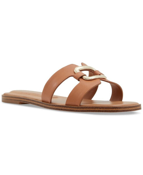 Women's Nydaokin Buckle Cutout Slip-On Flat Sandals