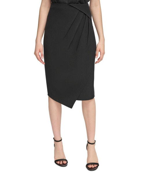 Women's Angled-Hem Midi Skirt