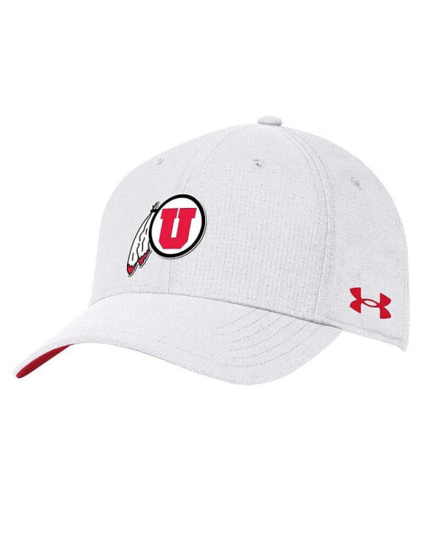 Men's White Utah Utes CoolSwitch AirVent Adjustable Hat