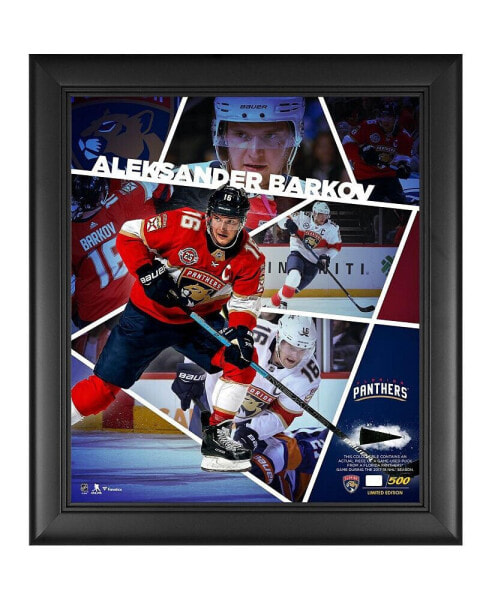 Aleksander Barkov Florida Panthers Framed 15'' x 17'' Impact Player Collage with a Piece of Game-Used Puck - Limited Edition of 500