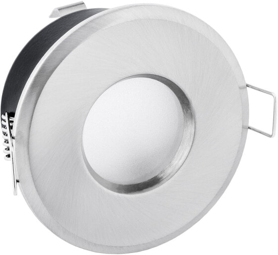 Recessed Spotlight Frame, IP65, Round, Stainless Steel and White