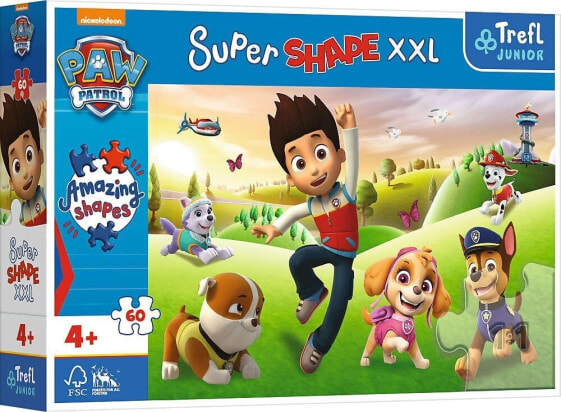 Trefl Puzzle 60 elementy Super Shape XXL Uśmiechnięte pieski Psi Patrol