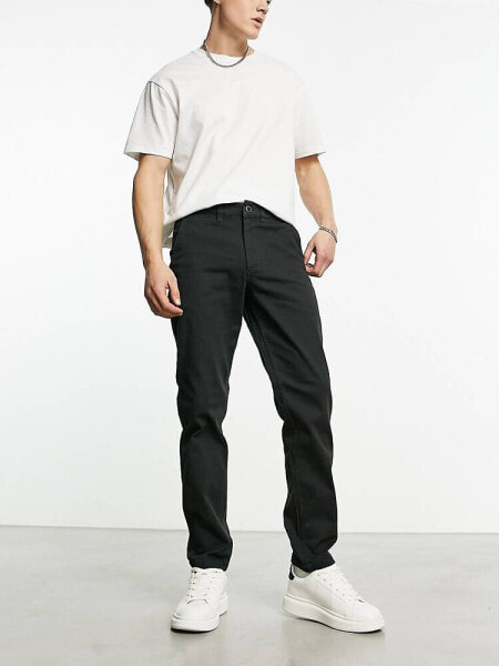 Jack & Jones Intelligence ollie regular fit chino in black