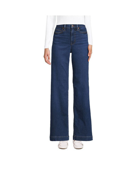 Women's Recover High Rise Wide Leg Blue Jeans