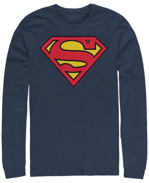 Men's Superman Classic Logo Long Sleeve Crew T-shirt