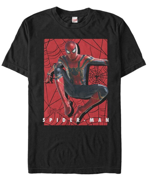 Marvel Men's Spider-Man Jumping Web Slinger, Short Sleeve T-shirt