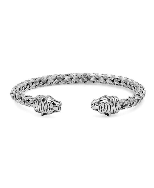 Braided Wire Tiger Head Bracelet