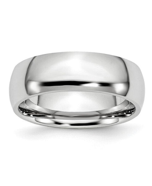 Cobalt Polished Half Round Wedding Band Ring