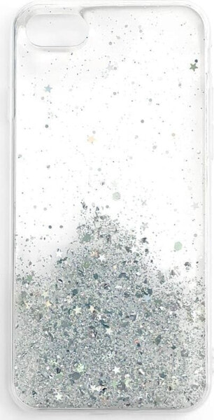 Wozinsky Wozinsky Star Glitter błyszczące etui pokrowiec z brokatem Samsung Galaxy A22 4G przezroczysty