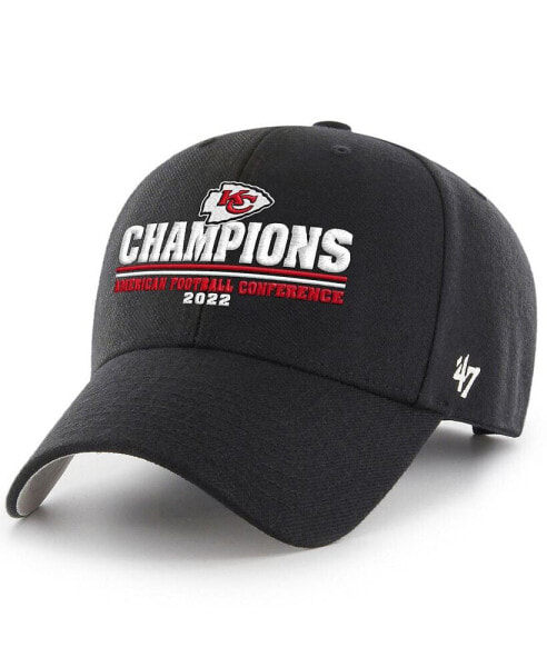 Men's Black Kansas City Chiefs 2022 AFC Champions MVP Adjustable Hat