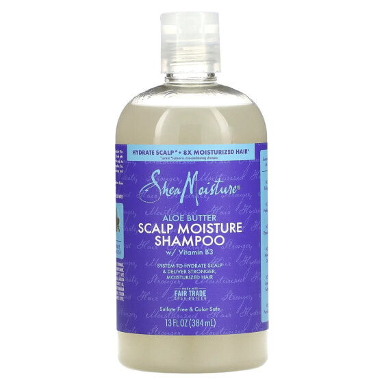 SheaMoisture, Увлажняющий шампунь для кожи головы, масло алоэ, 384 мл (13 жидк. Унций)