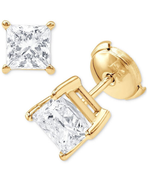 Certified Lab Grown Diamond Princess Stud Earrings (3 ct. t.w.) in 14k Gold