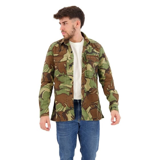 SUPERDRY Vintage Patched Military long sleeve shirt