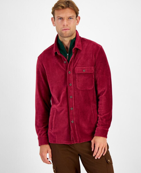 Men's Knit Cord Shirt Jacket, Created for Macy's