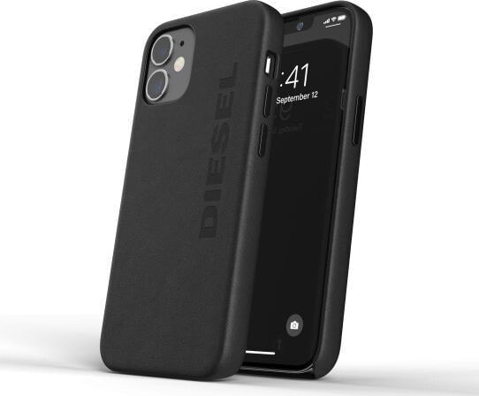 Чехол для смартфона Diesel для iPhone 12 Mini, черный, премиум кожа