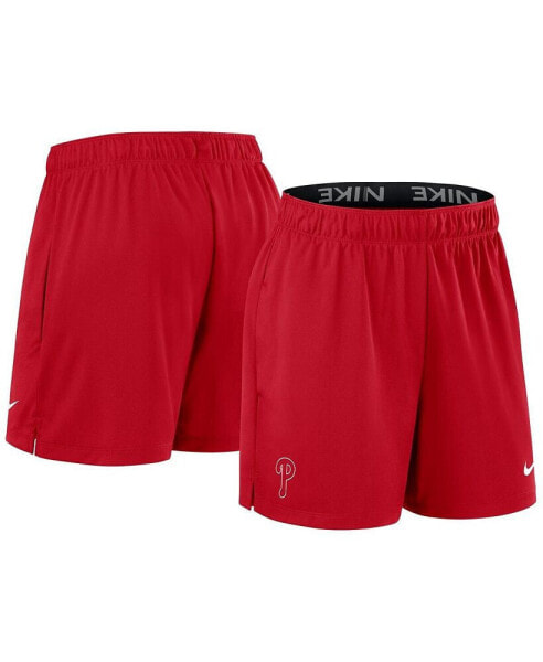 Women's Red Philadelphia Phillies Authentic Collection Knit Shorts