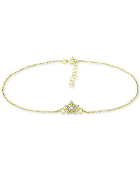 Cubic Zirconia Star Ankle Bracelet, Created for Macy's