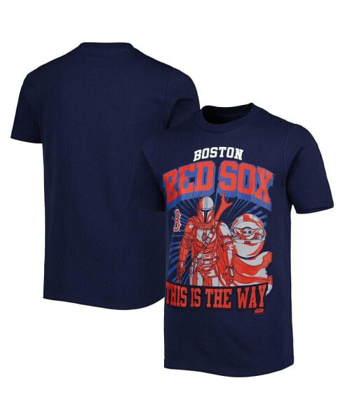 Футболка для мальчиков Наивная военная футболка Boston Red Sox Star Wars "This is the Way" OuterStuff