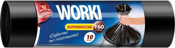 Anna Zaradna AZ Worki na śmieci supermocne LDPE 160L 10SZT. CZARNE (AZ1-WNS-1989)