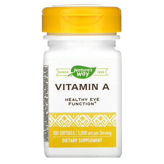 Vitamin A, 3,000 mcg, 100 Softgels