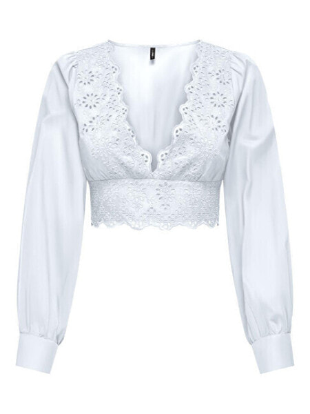 Dámský top ONLLOU Regular Fit 15313170 Bright White