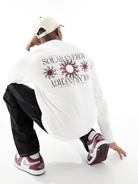 New Look solar energy print sweatshirt in white