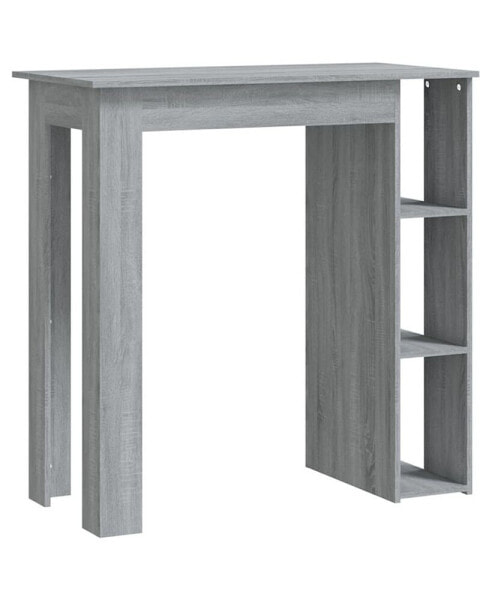 Bar Table with Shelf Gray Sonoma 40.2"x19.7"x40.7" Engineered Wood