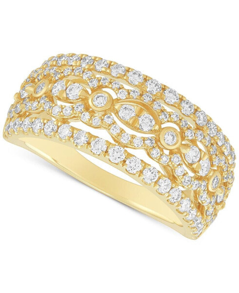 Diamond Multirow Band (1 ct. t.w.) in 14k Gold