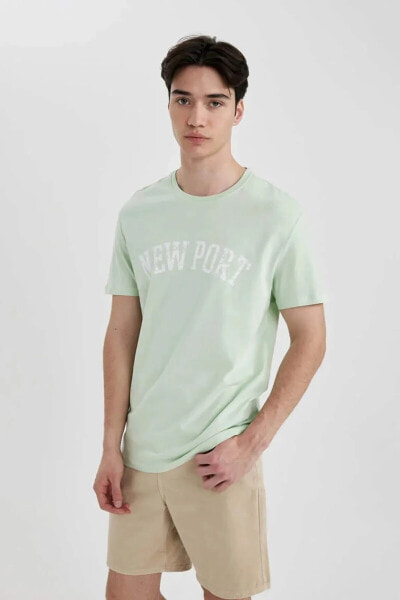 Erkek T-shirt Mint Yeşili C2205ax/gn1139