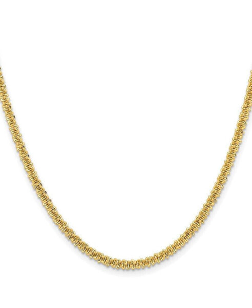 Chisel yellow IP-plated 3mm Cyclone Chain Necklace
