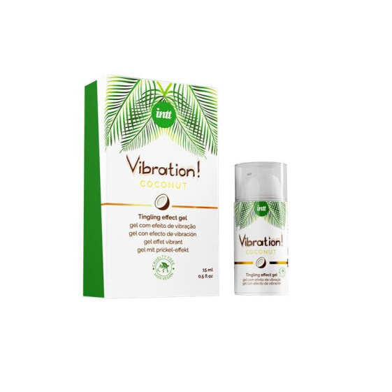 Интимное средство для стимуляции жидкое вибрирующее INTT Coconut 100% Vegan Heat Effect 15 мл