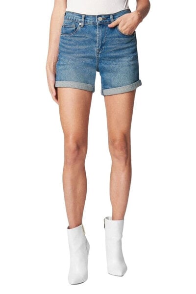 [BLANKNYC] womens Women's Clean Indigo Mom Shorts, Star Bursts, 26US